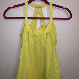 Green striped lululemon tank top